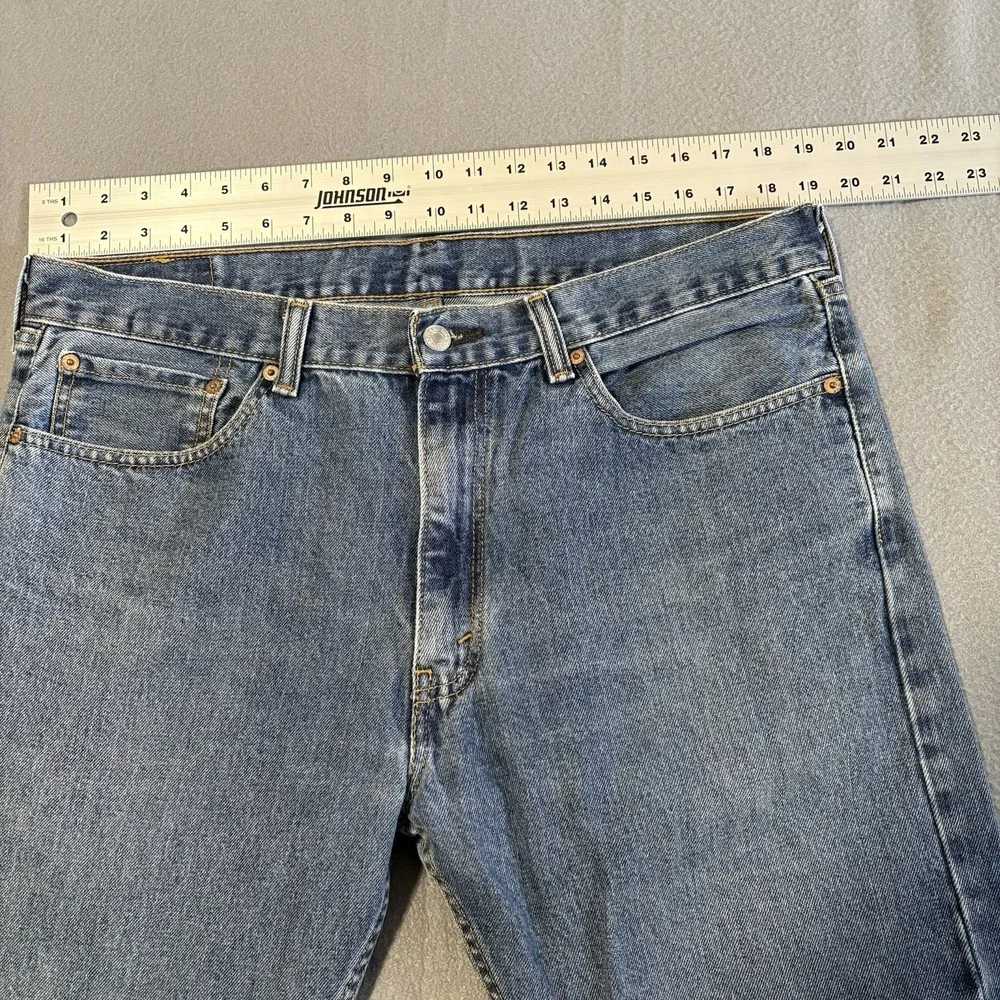 Levis 505 Jeans Mens 38x34 Blue‎ Regular Fit Straight Leg 100% Cotton Mexico Y2K